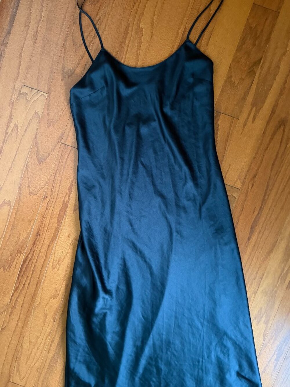 Victoria's Secret maxi black slip dress, satin